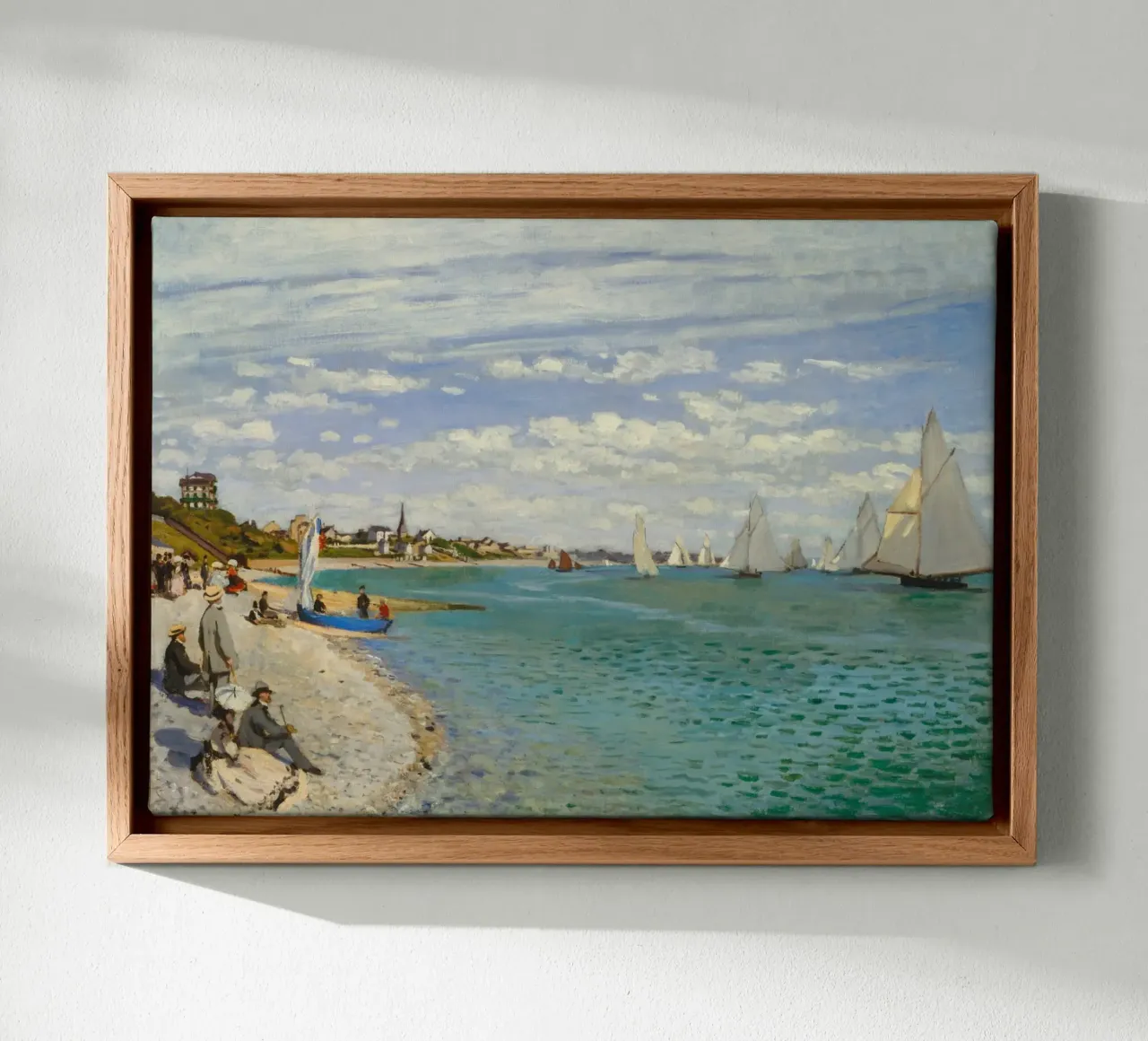 Monets Strand von Sainte-Adresse - Impressionistische Meereslandschaft Leinwand von ClubArt