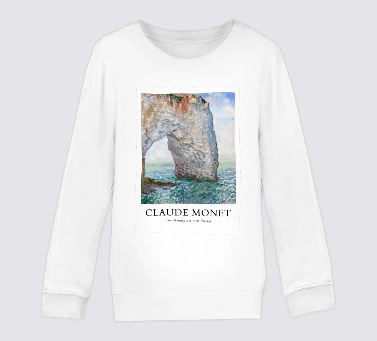 Monet's Manneporte Étretat - Impressionist Cliff Art kids sweatshirt by ClubArt