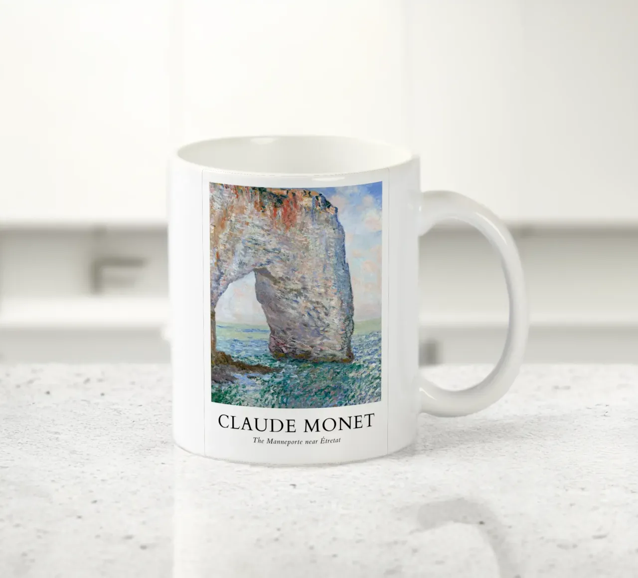 Monet's Manneporte Étretat - Impressionist Cliff Art ceramic mug by ClubArt