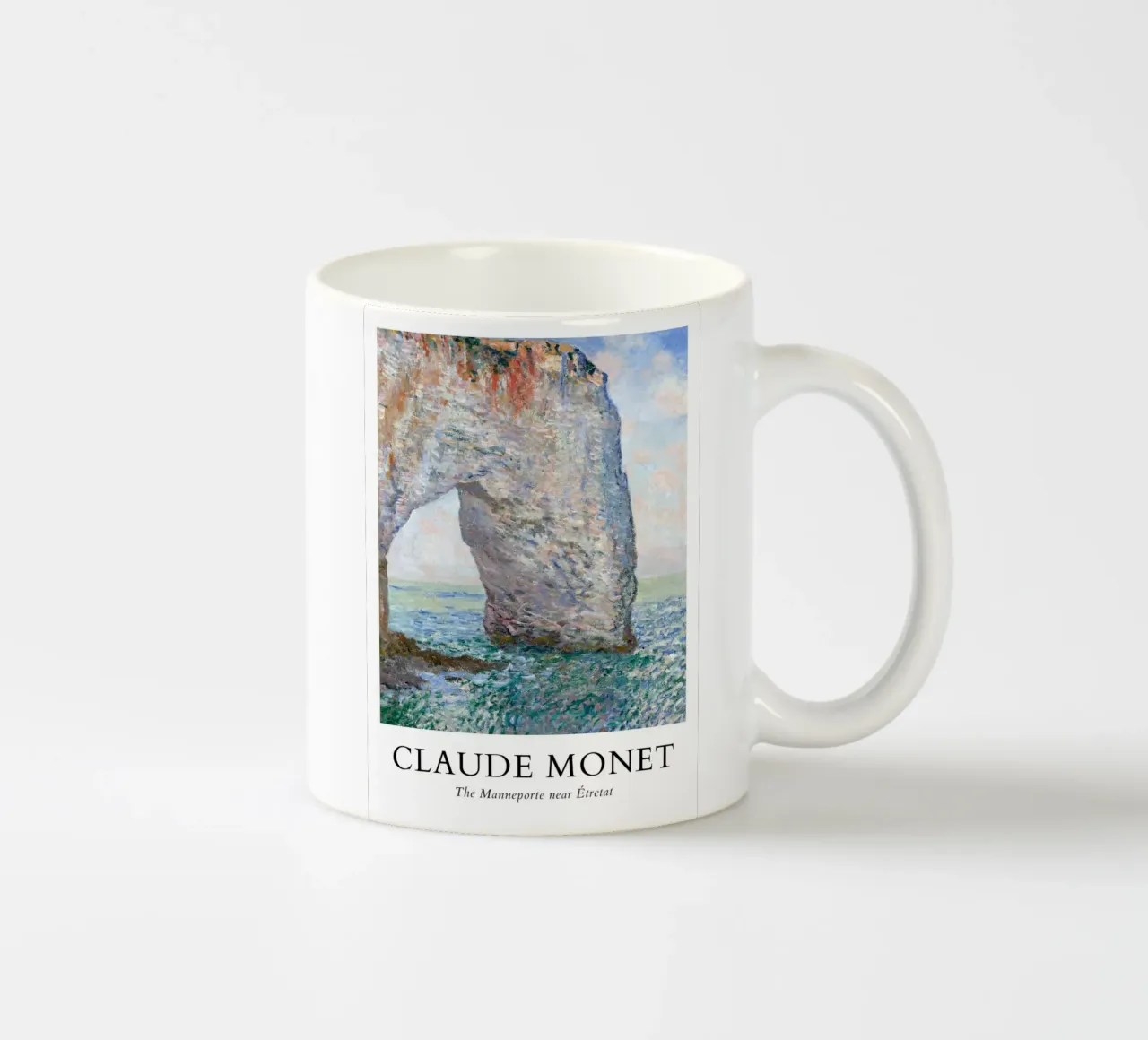 Monet's Manneporte Étretat - Impressionist Cliff Art ceramic mug by ClubArt