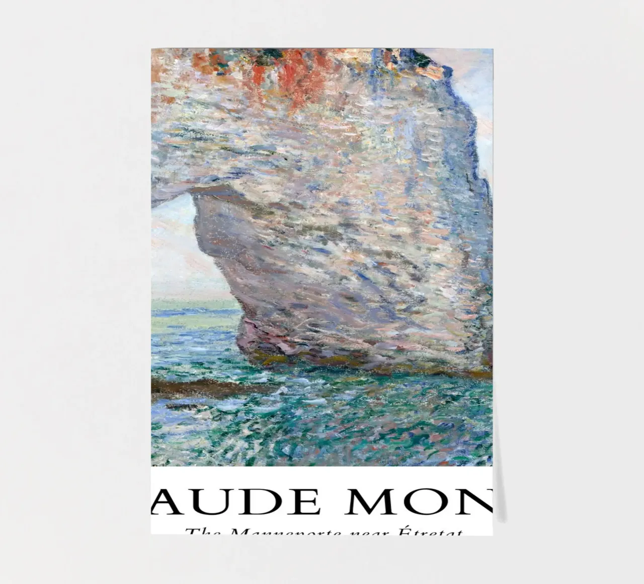 Manneporte Étretat di Monet - Arte impressionista della scogliera foglio adesivo da ClubArt