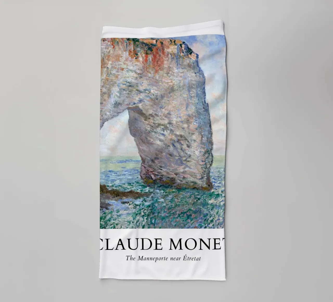Monet's Manneporte Étretat - Impressionist Cliff Art towel by ClubArt