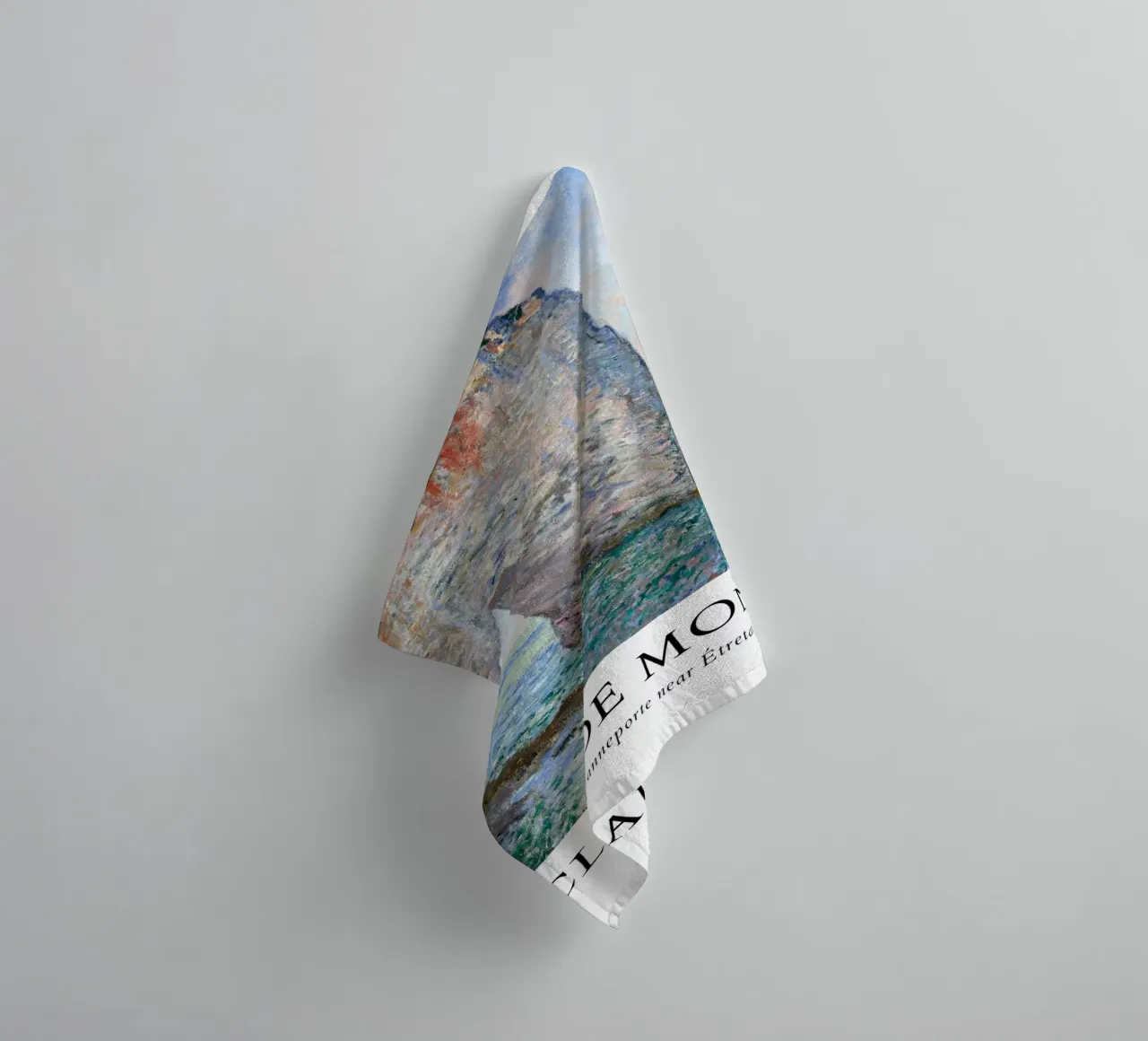 Monet's Manneporte Étretat - Impressionist Cliff Art towel by ClubArt