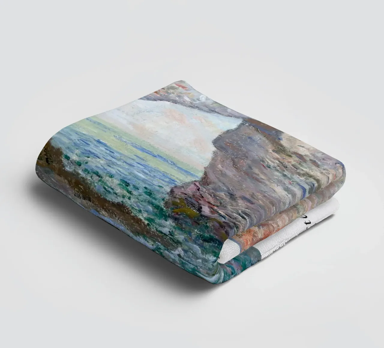 Monet's Manneporte Étretat - Impressionist Cliff Art towel by ClubArt