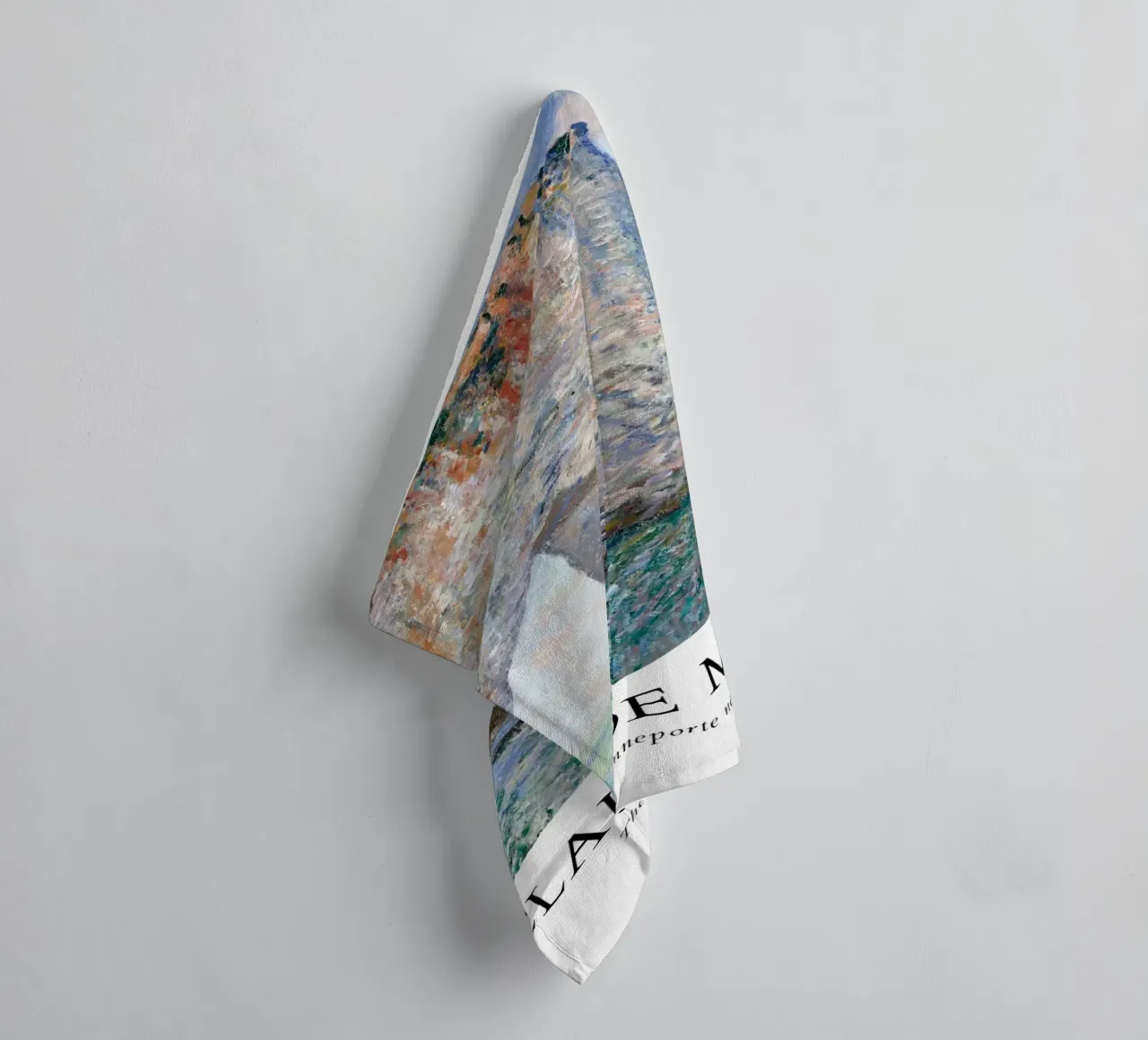 Monet's Manneporte Étretat - Impressionist Cliff Art towel by ClubArt