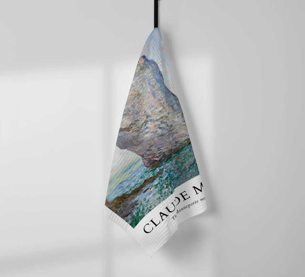 Manneporte Étretat de Monet - Impressionnist Cliff Art torchon de ClubArt
