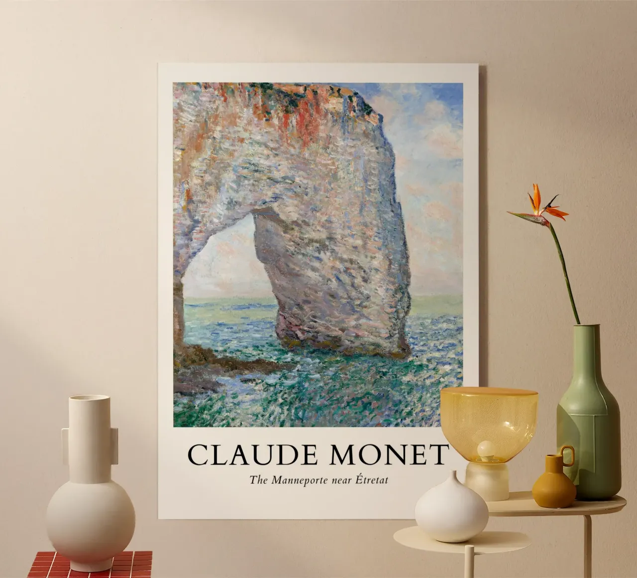 Monet's Manneporte Étretat - Impressionist Cliff Art acrylic glass by ClubArt