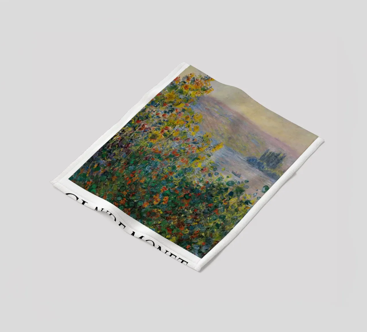 Le aiuole di Vétheuil di Monet - Paesaggio impressionista coperta in pile da ClubArt