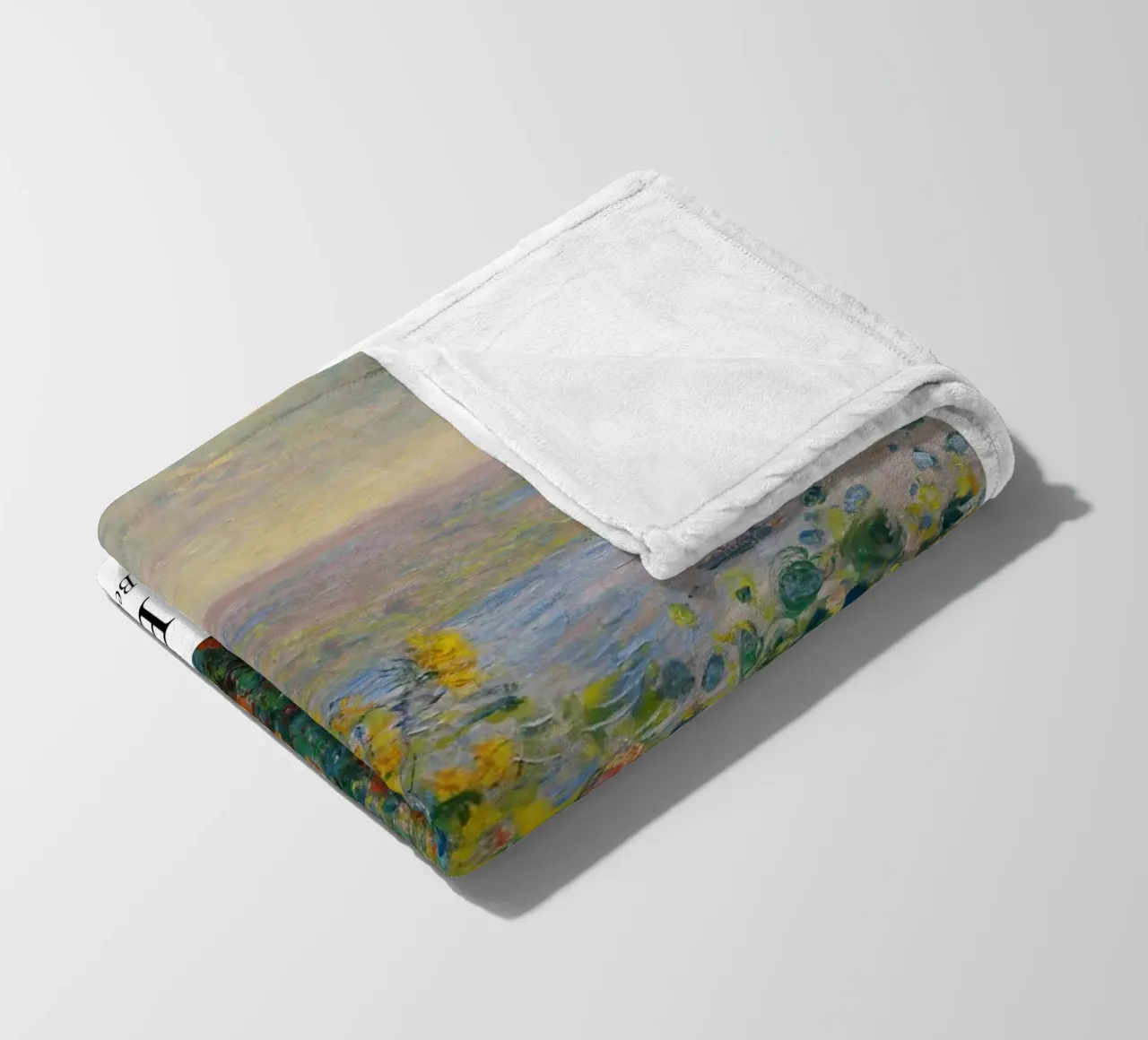 Le aiuole di Vétheuil di Monet - Paesaggio impressionista coperta in pile da ClubArt