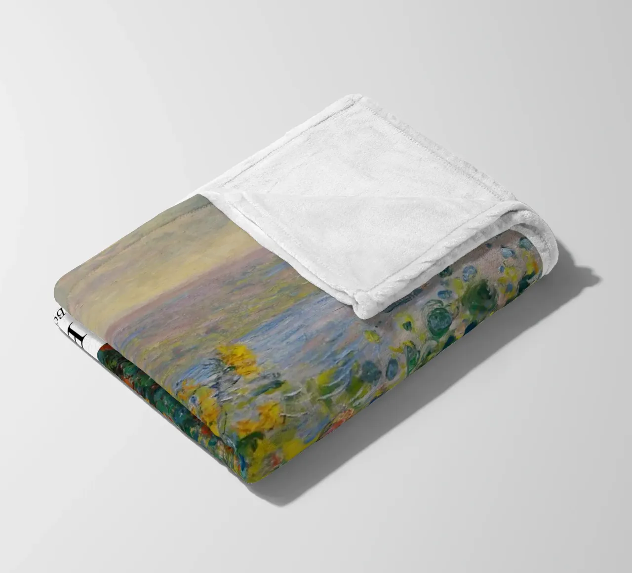 Le aiuole di Vétheuil di Monet - Paesaggio impressionista coperta in pile da ClubArt