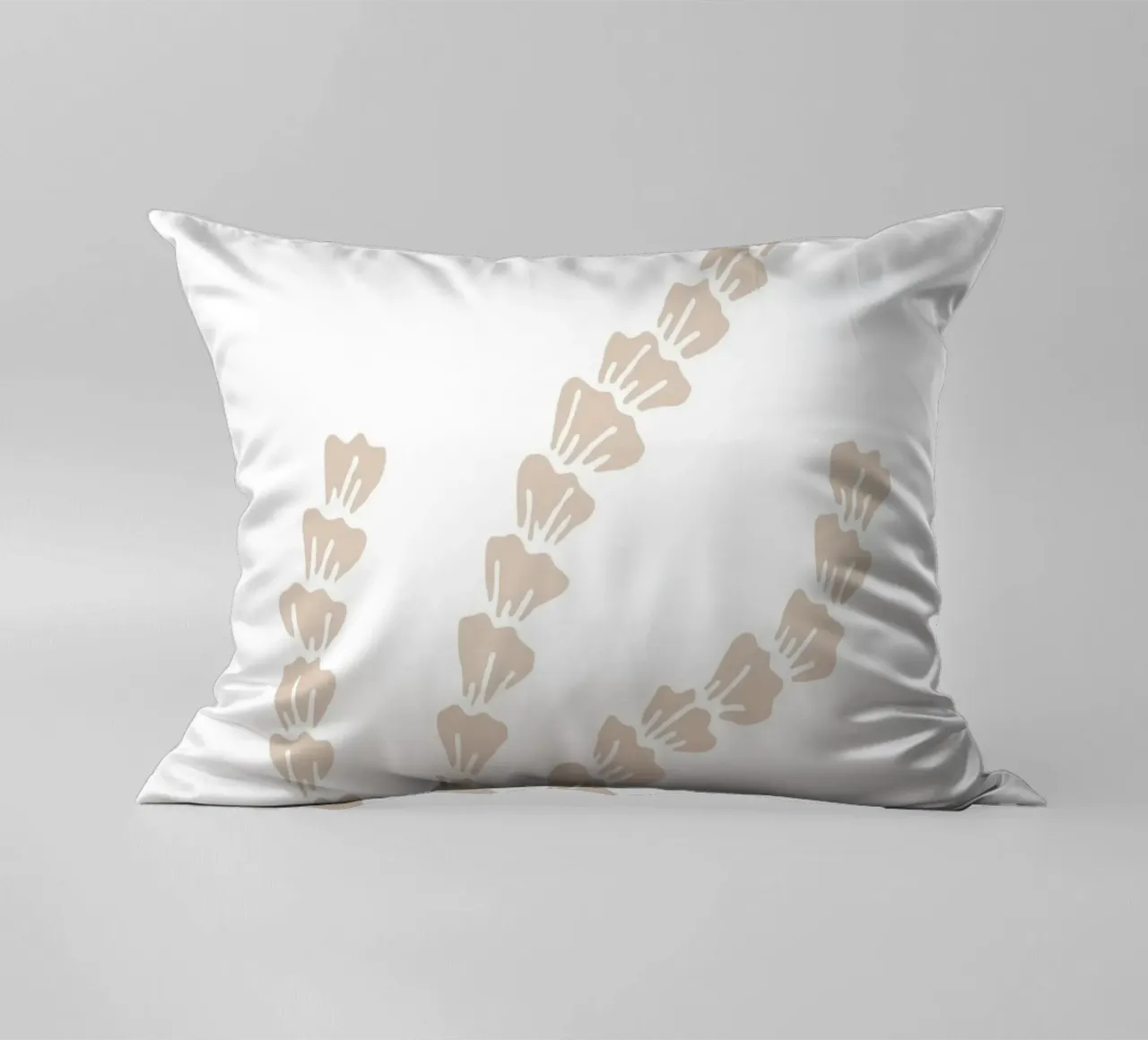 Neutral Seaweed Motif Print - Minimalist Ocean Art decorative cushion by ClubArt