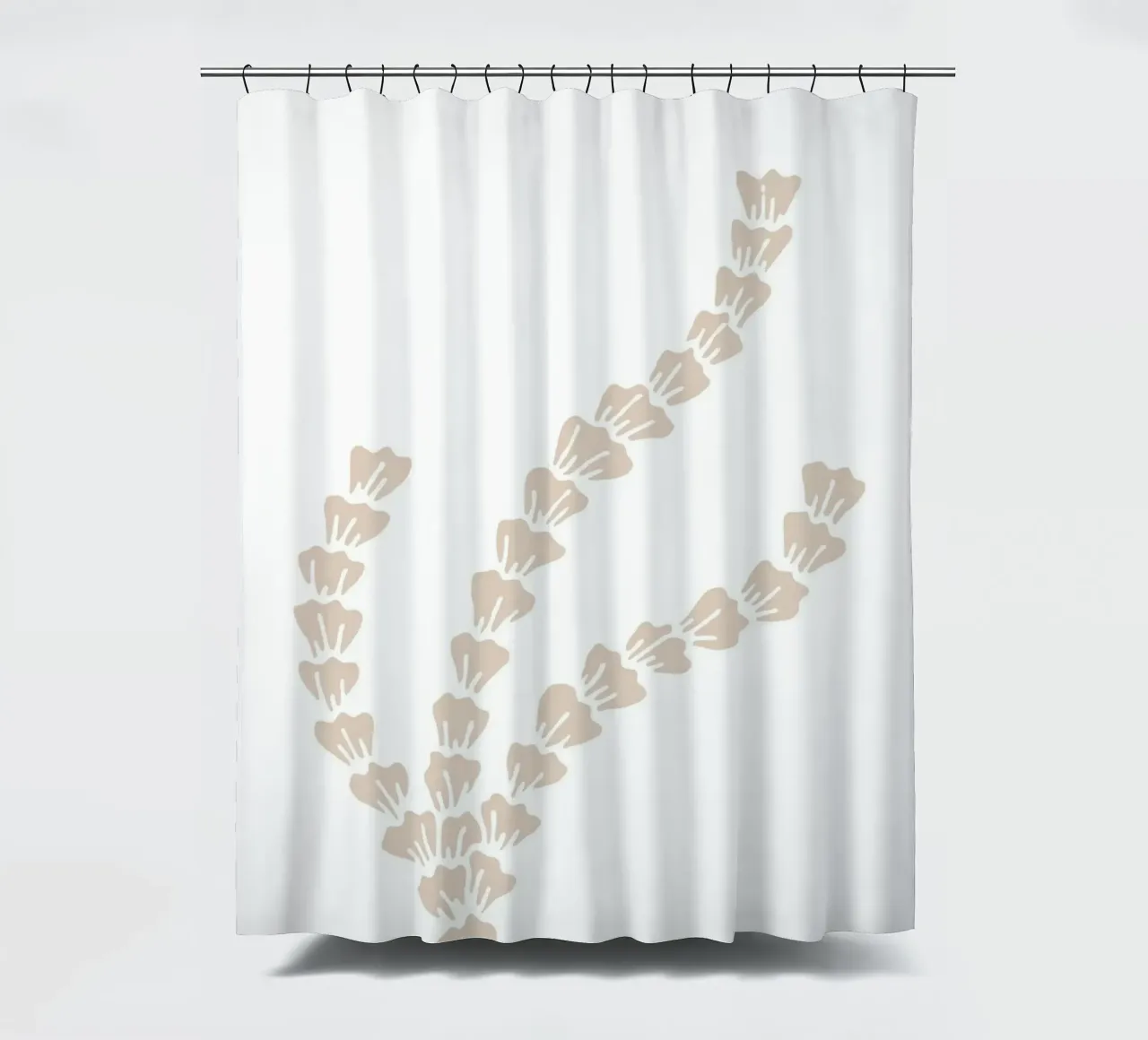 Motif d'algues neutres - Minimalist Ocean Art rideau de douche de ClubArt