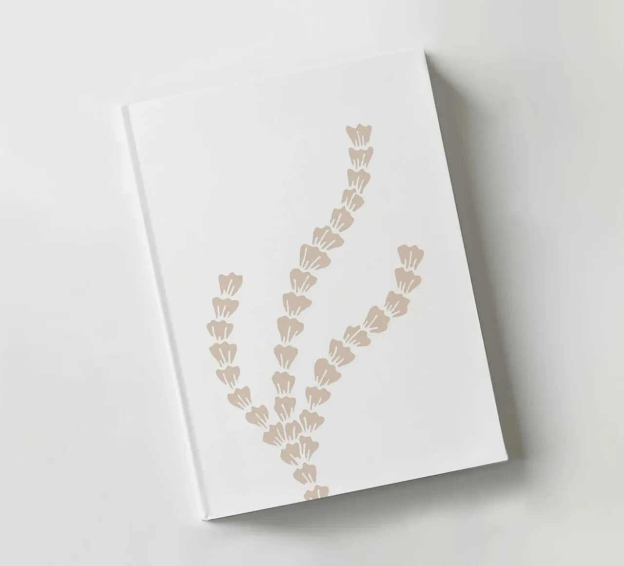 Neutral Seaweed Motif Print - Minimalist Ocean Art notebook by ClubArt