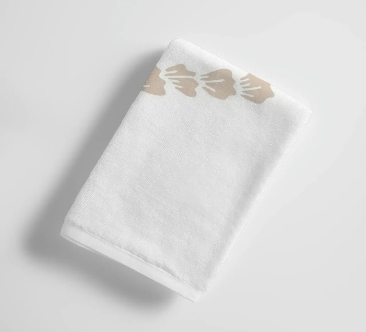 Neutral Seaweed Motif Print - Minimalist Ocean Art towel by ClubArt