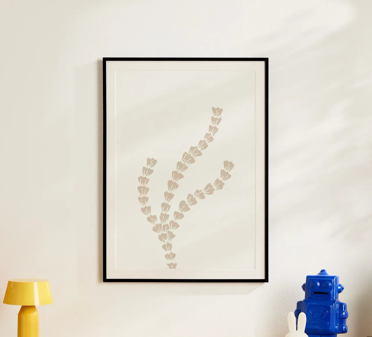 Neutrale print met zeewiermotief - minimalistische oceaan kunst hahnemühle van ClubArt