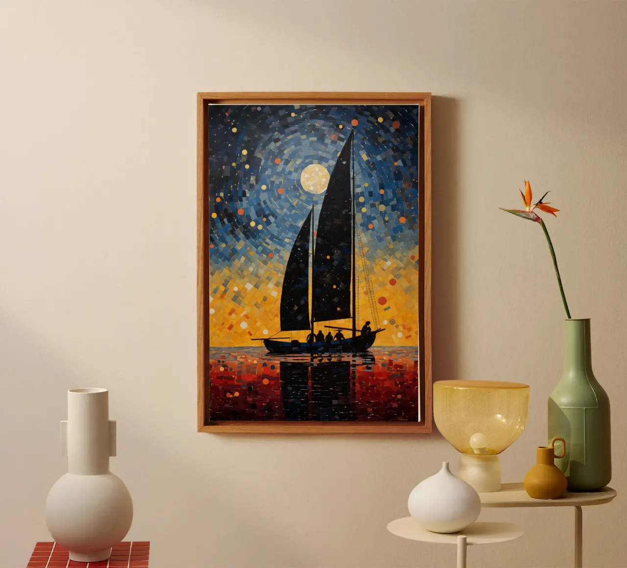 Muurkunst van Imagine canvas met Baklijst van Imagine