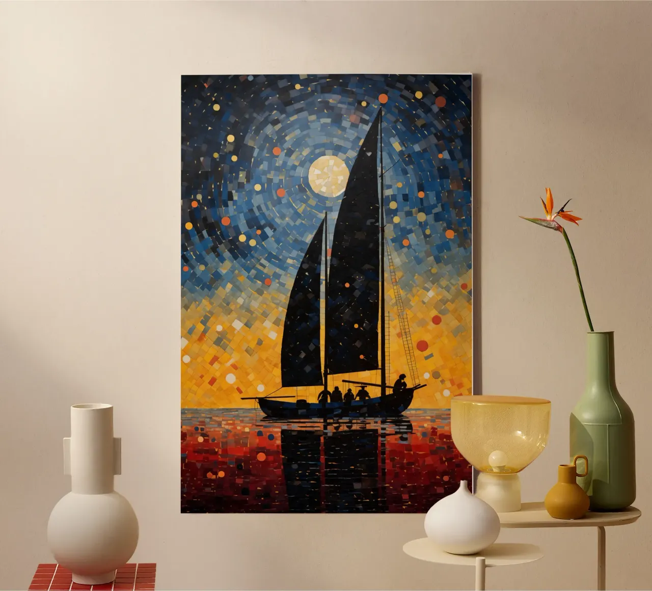 Muurkunst van Imagine canvas met Baklijst van Imagine