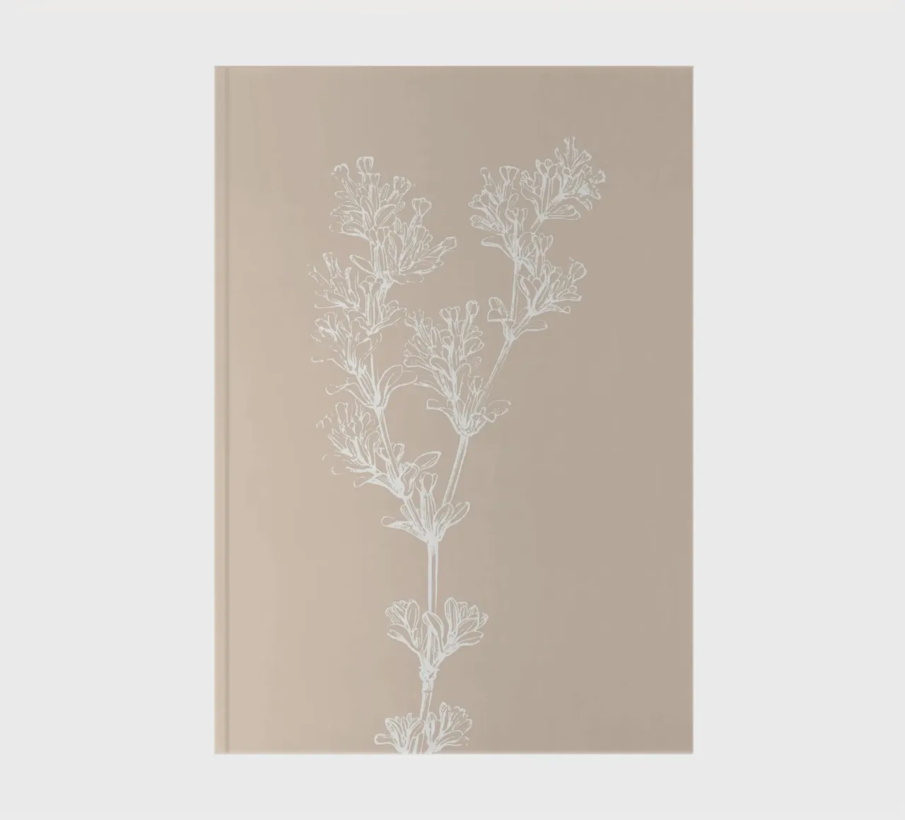 Delicate Botanical Line Art - Neutral Floral Print notebook by ClubArt