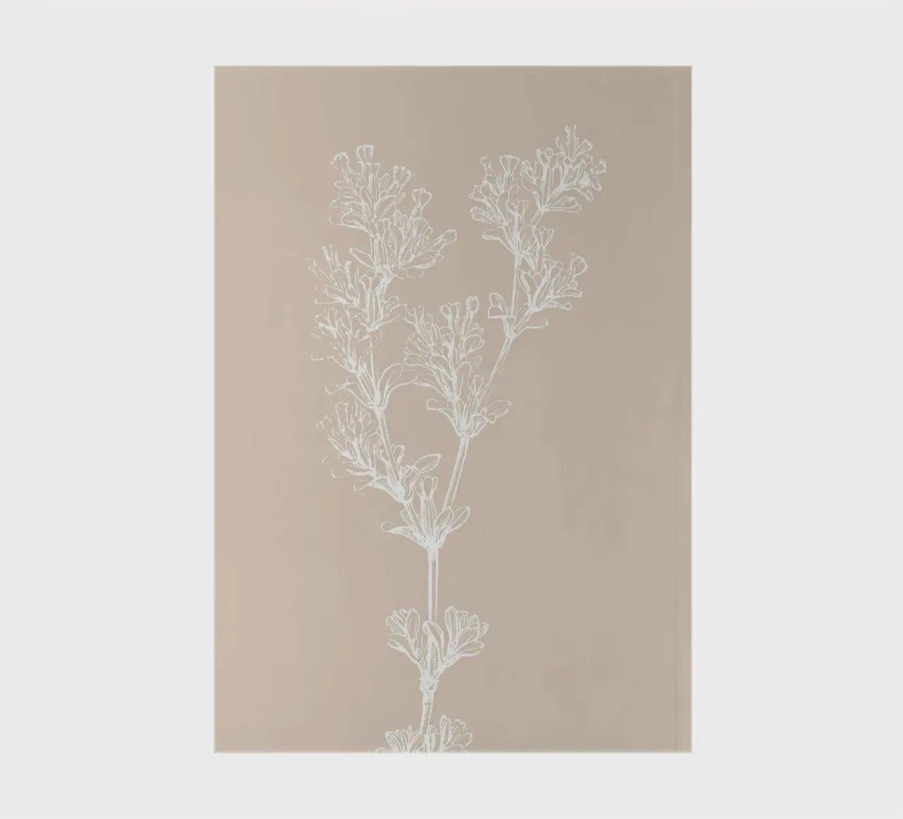 Delicate Botanical Line Art - Neutral Floral Print notebook by ClubArt