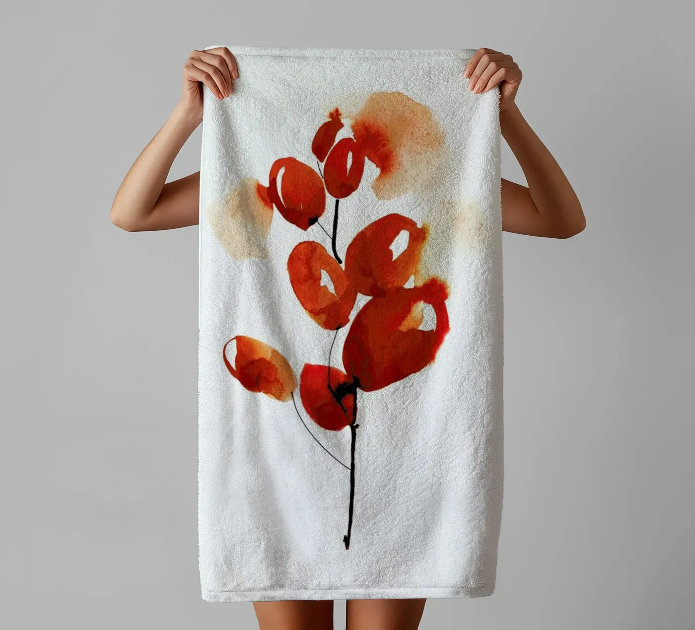 Cherries badhanddoek van Ekaterina Koroleva