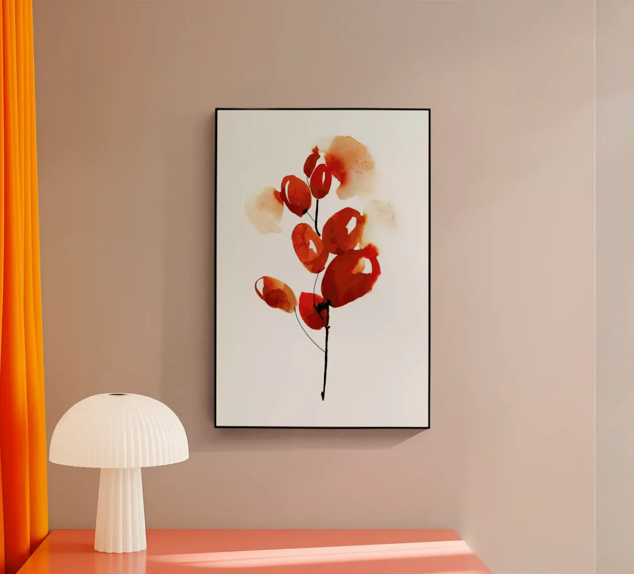 Cherries acrylic glass by Ekaterina Koroleva