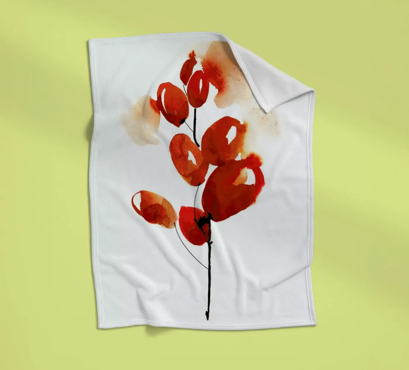 Cherries Fleecedecke von Ekaterina Koroleva