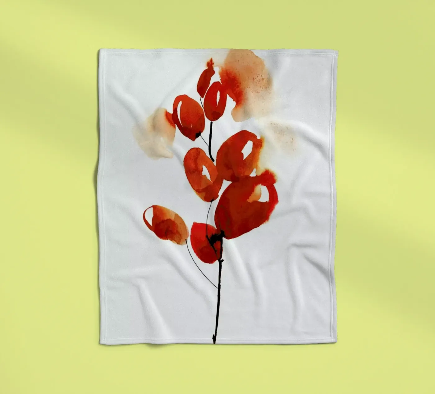 Cherries Fleecedecke von Ekaterina Koroleva