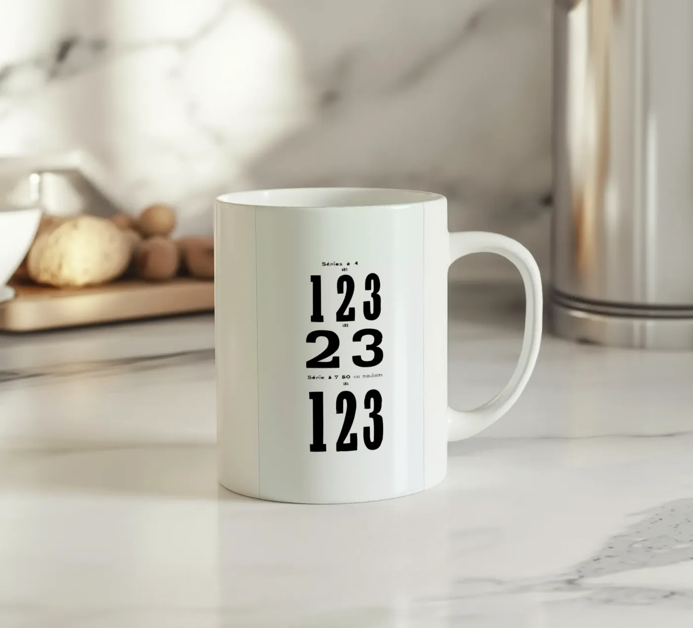 123 ceramic mug by Mr Cup