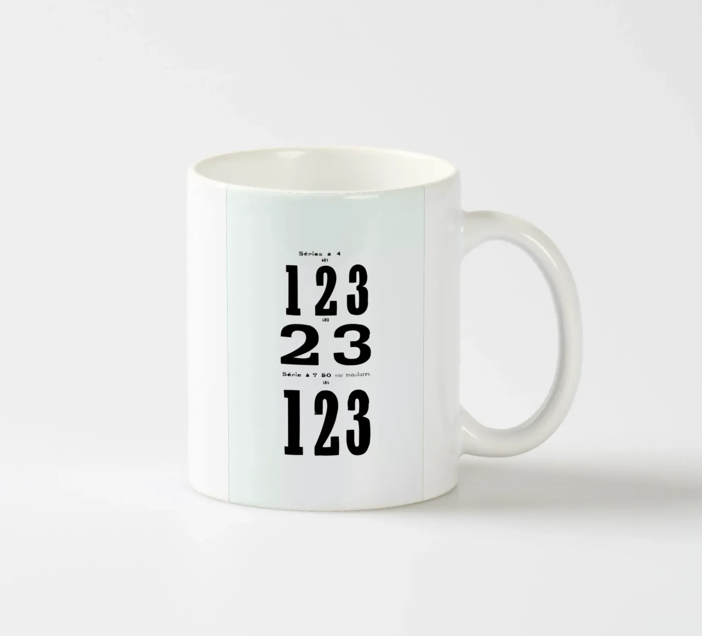 123 ceramic mug by Mr Cup
