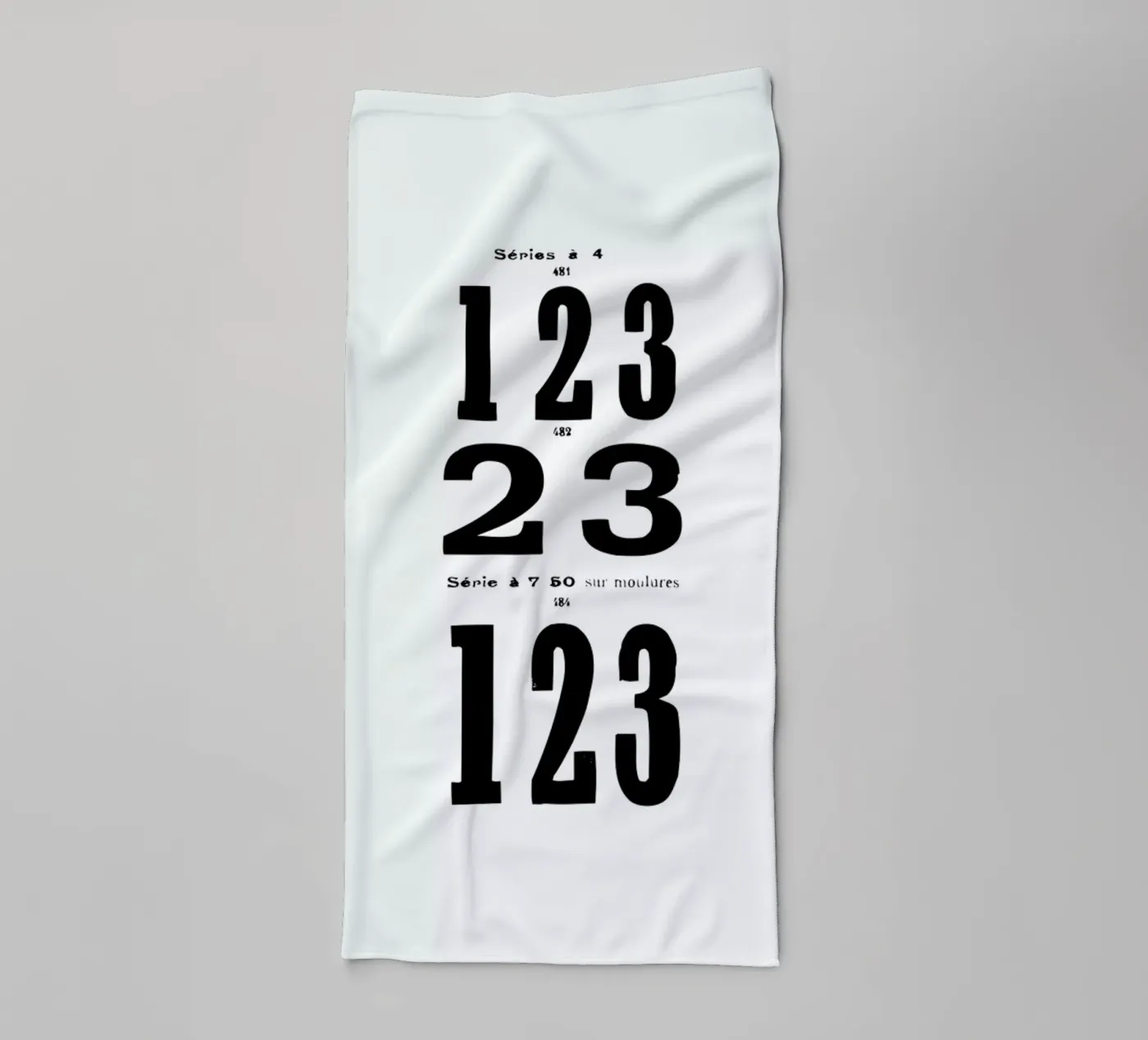 123 badhanddoek van Mr Cup