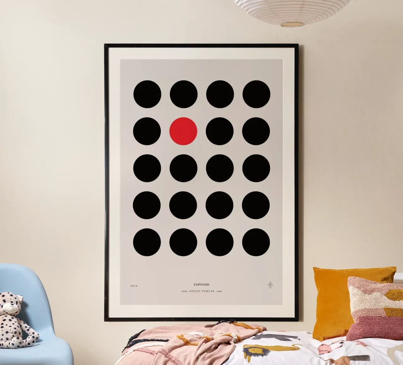 Senses - Emphasis poster con telaio in alluminio da Ash Nico