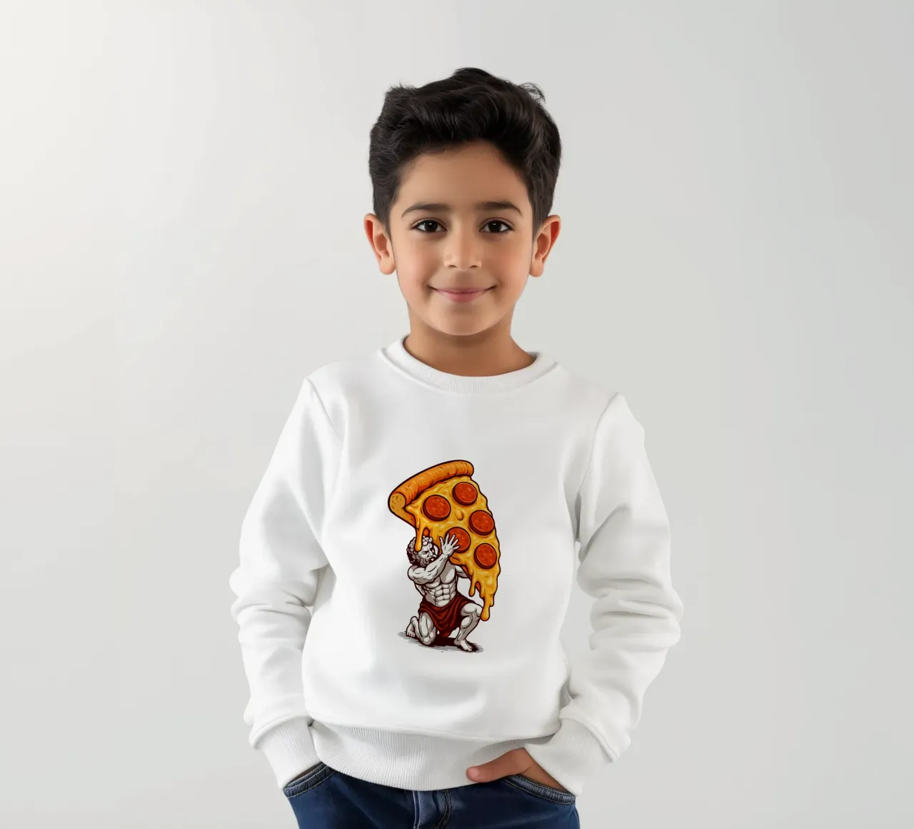 Pizza Atlas felpa bambino da LM2KONE