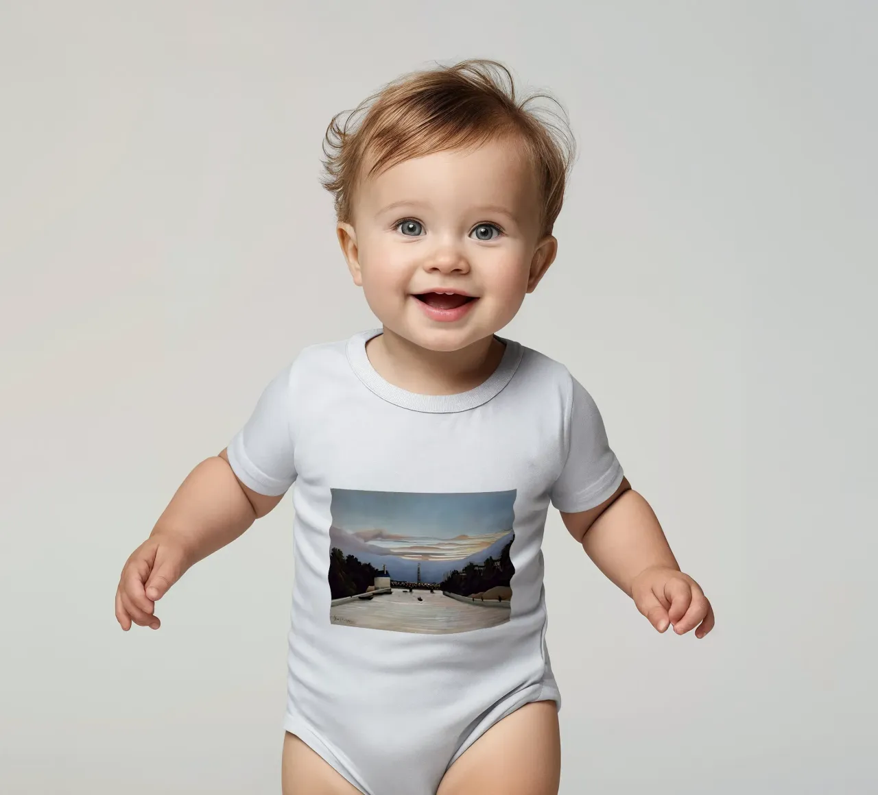 La Torre Eiffel di Henri Rousseau body neonato maniche corte da tokovictory