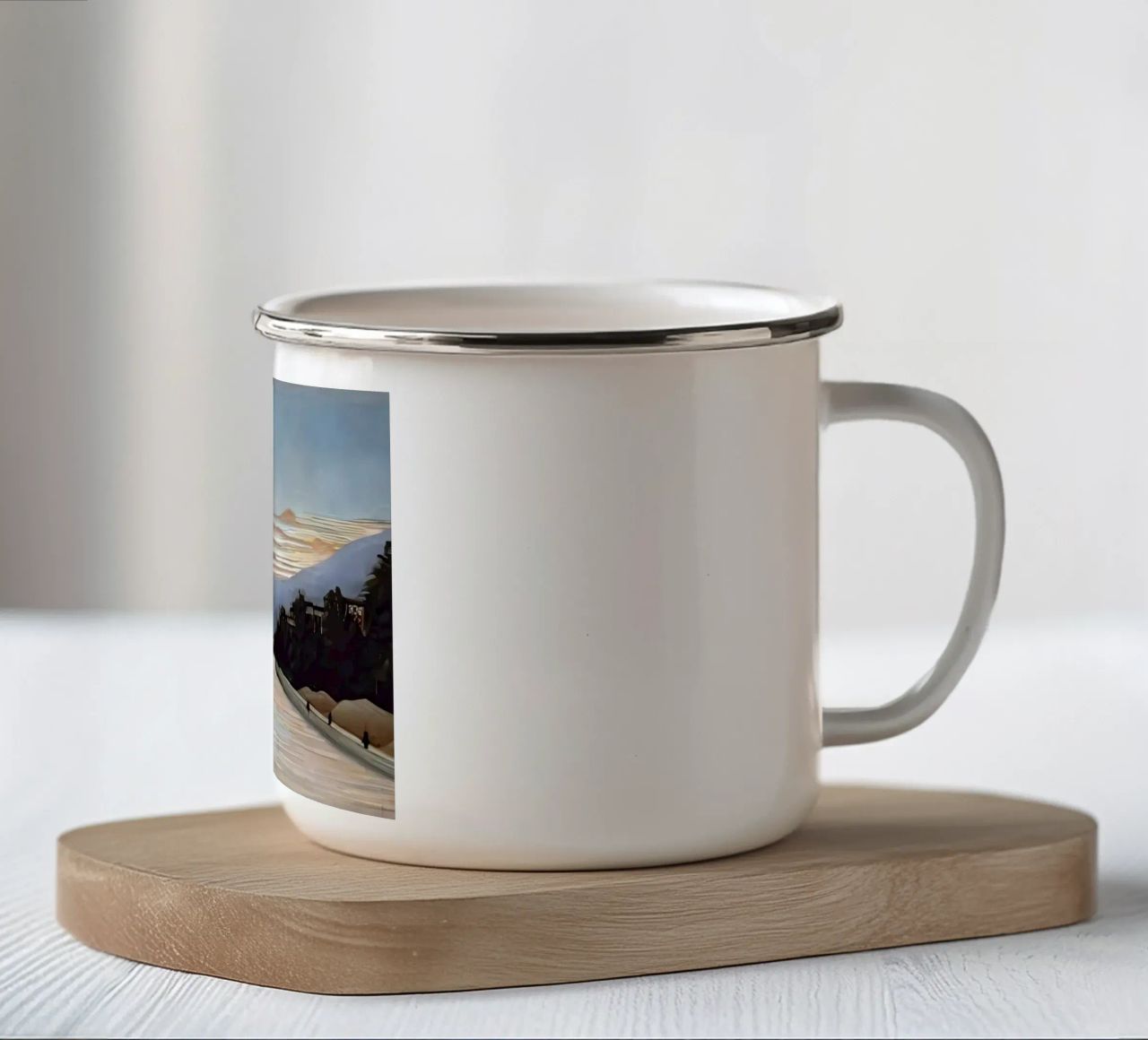 La Torre Eiffel di Henri Rousseau tazza in smalto da tokovictory