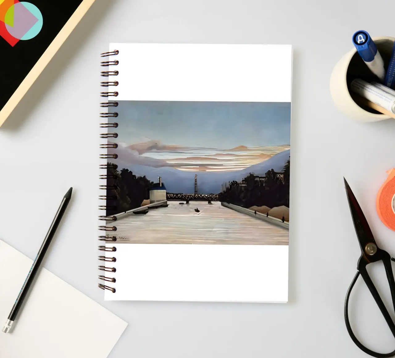 The Eiffel Tower by Henri Rousseau spiral notebook by tokovictory