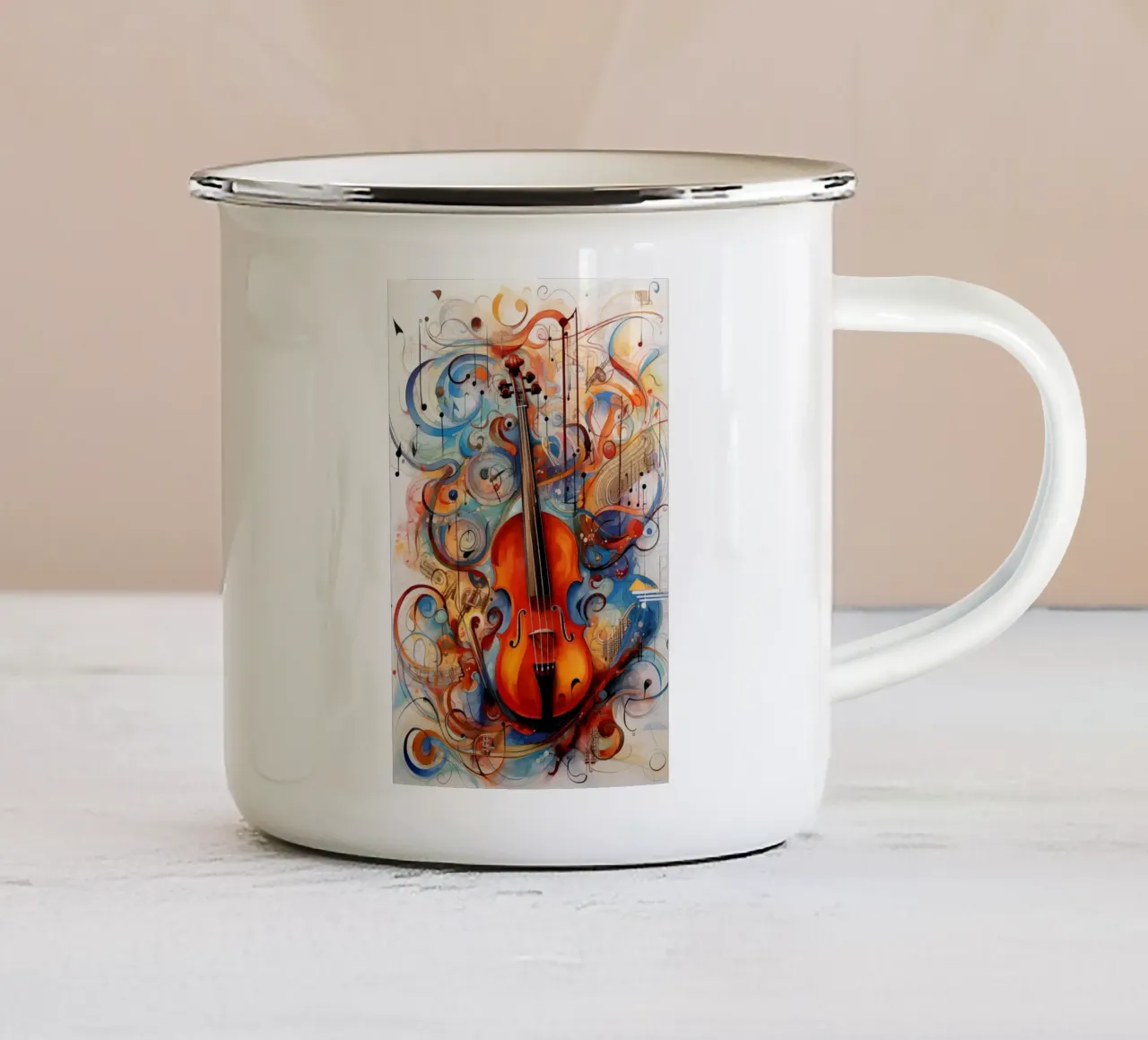 Arte da parete di Imagine tazza in smalto da Imagine