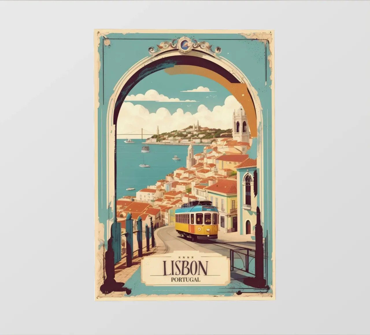 Lisbona Poster Bellezza portoghese pellicola backlit da Beauty wall