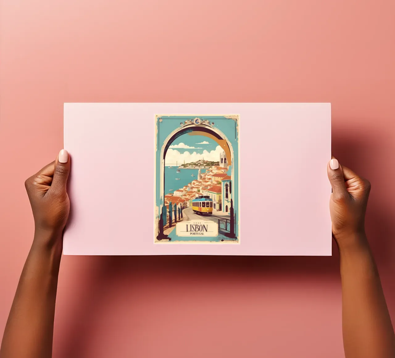 Lisbona Poster Bellezza portoghese foglio adesivo da Beauty wall