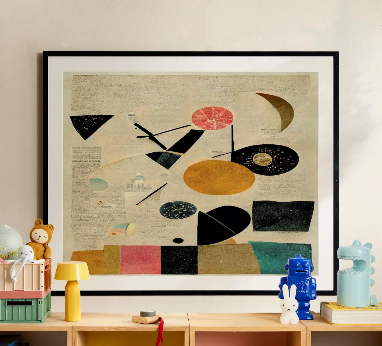 Moon And Sun poster con telaio in plastica da treechild