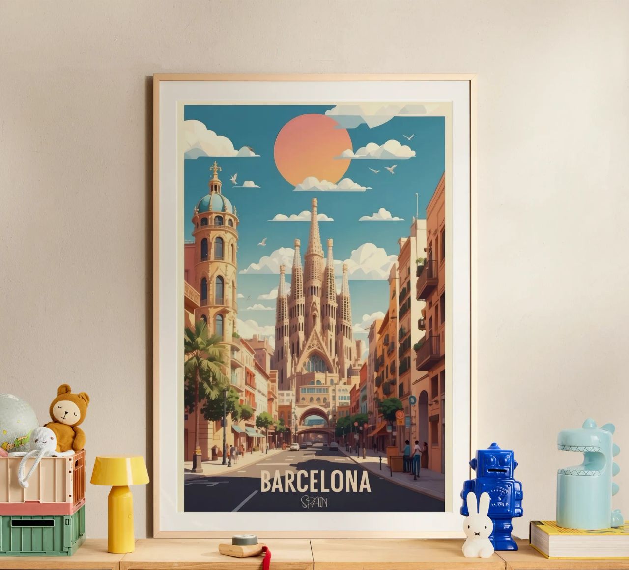 Barcelona Travel Poster Explore Spanish Beauty poster by Beauty wall