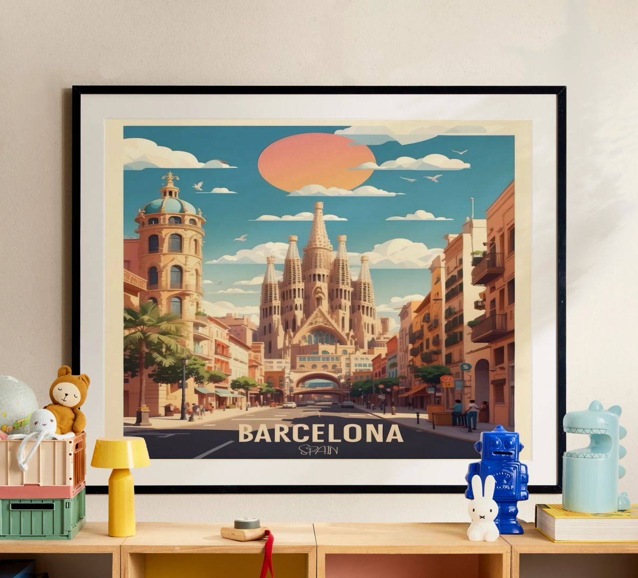 Barcelona Travel Poster Explore Spanish Beauty poster by Beauty wall