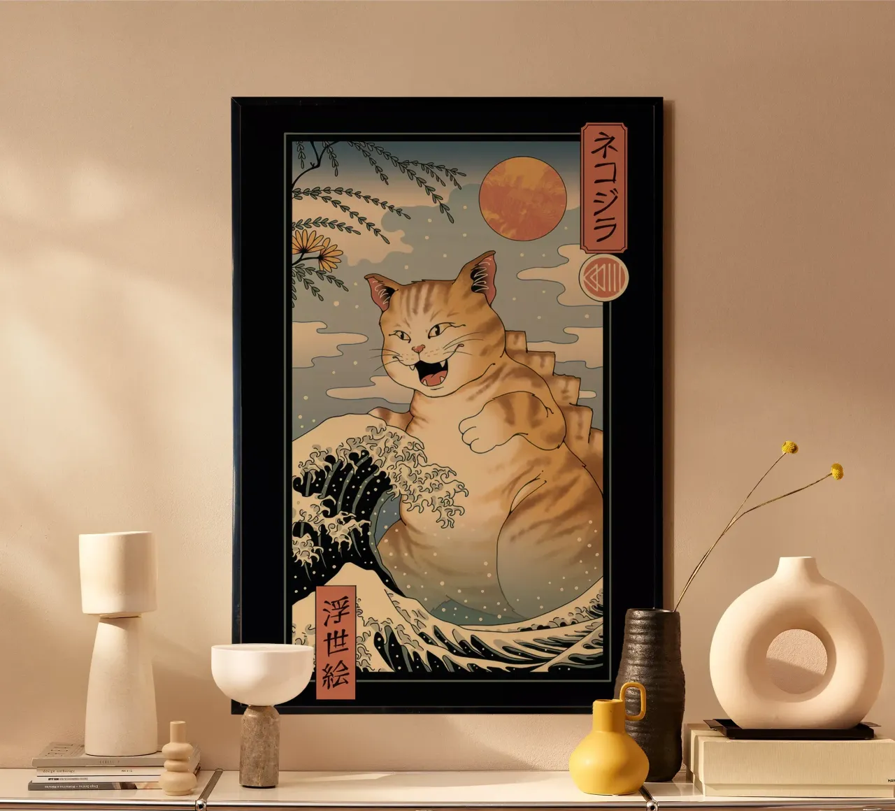 Vincent Trinidad - Catzilla Ukiyoe poster da Beauty wall