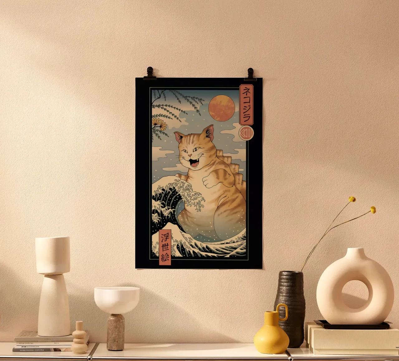 Vincent Trinidad - Catzilla Ukiyoe poster da Beauty wall
