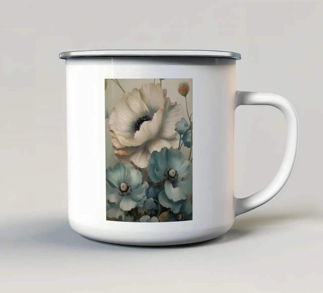 Muurkunst van Imagine emaille mok van Imagine