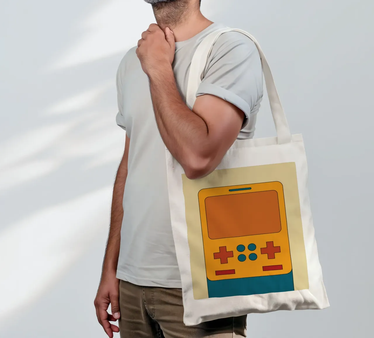 Retro Block Master borsa in juta da Retro Boy Art