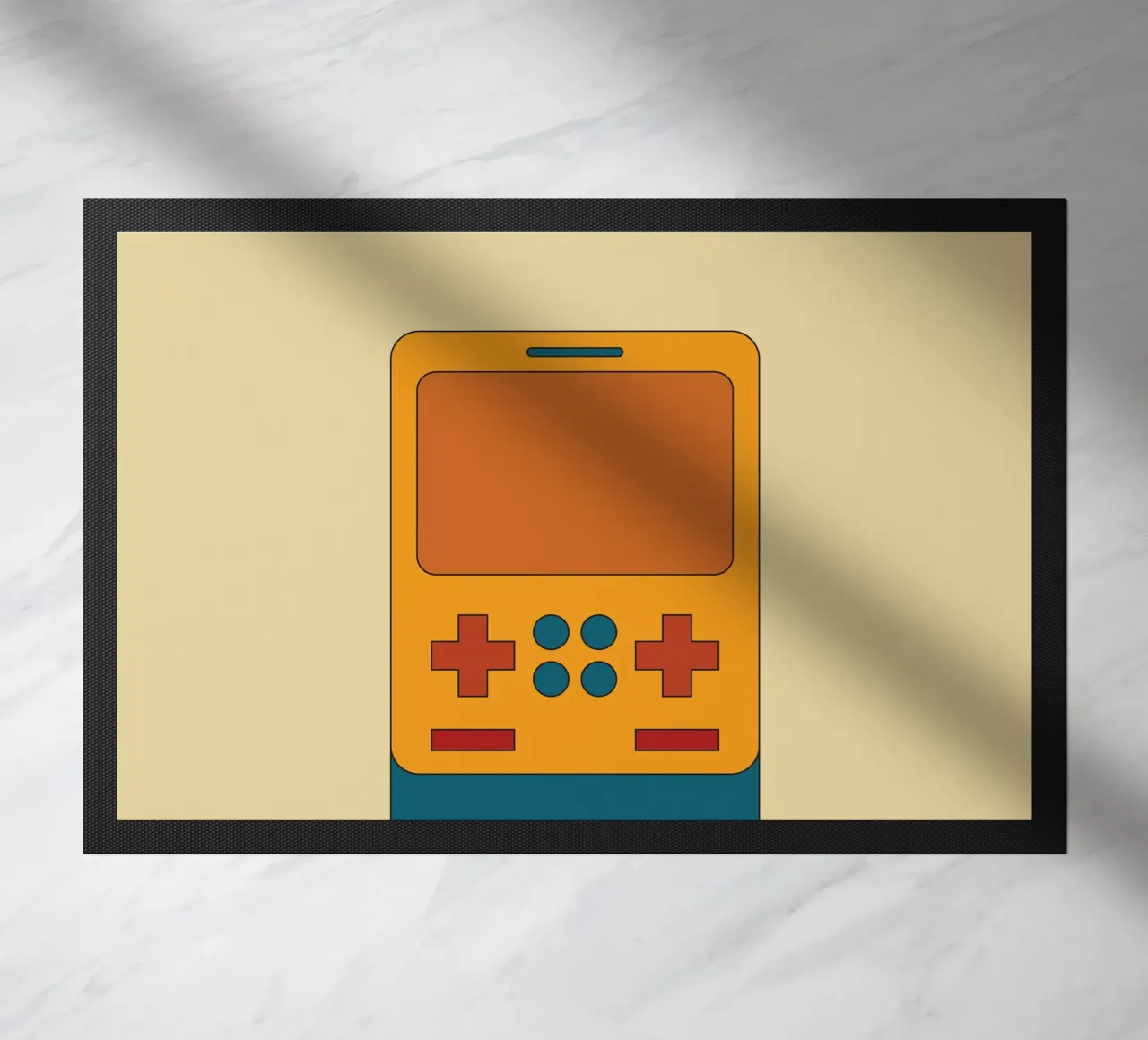 Retro Block Master doormat by Retro Boy Art
