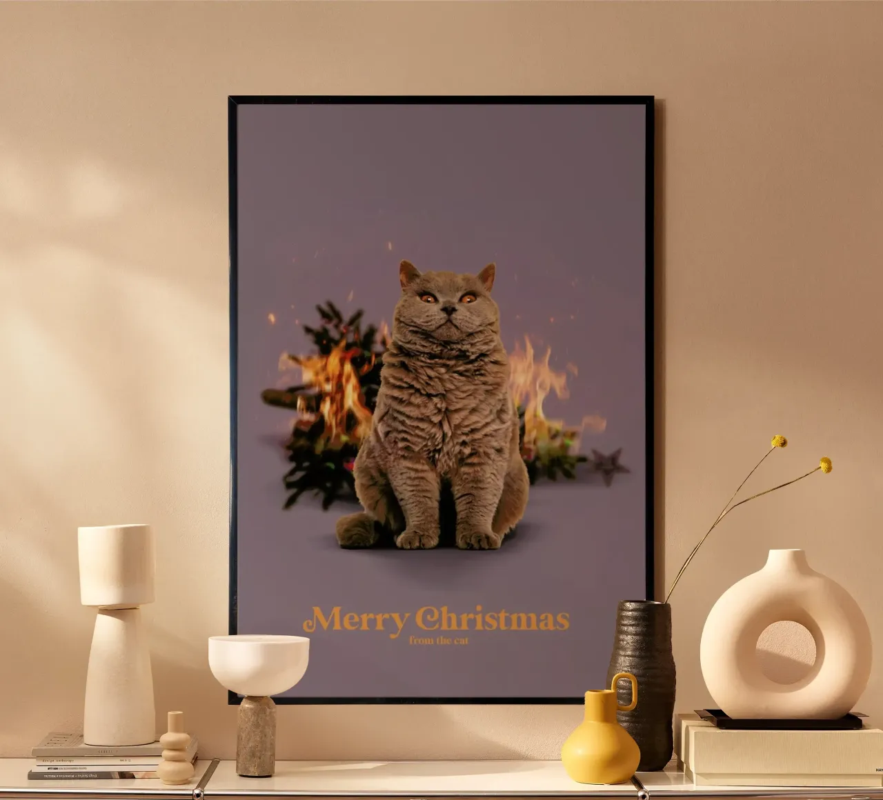 Merry Christmas From The Cat poster da Jonas Loose