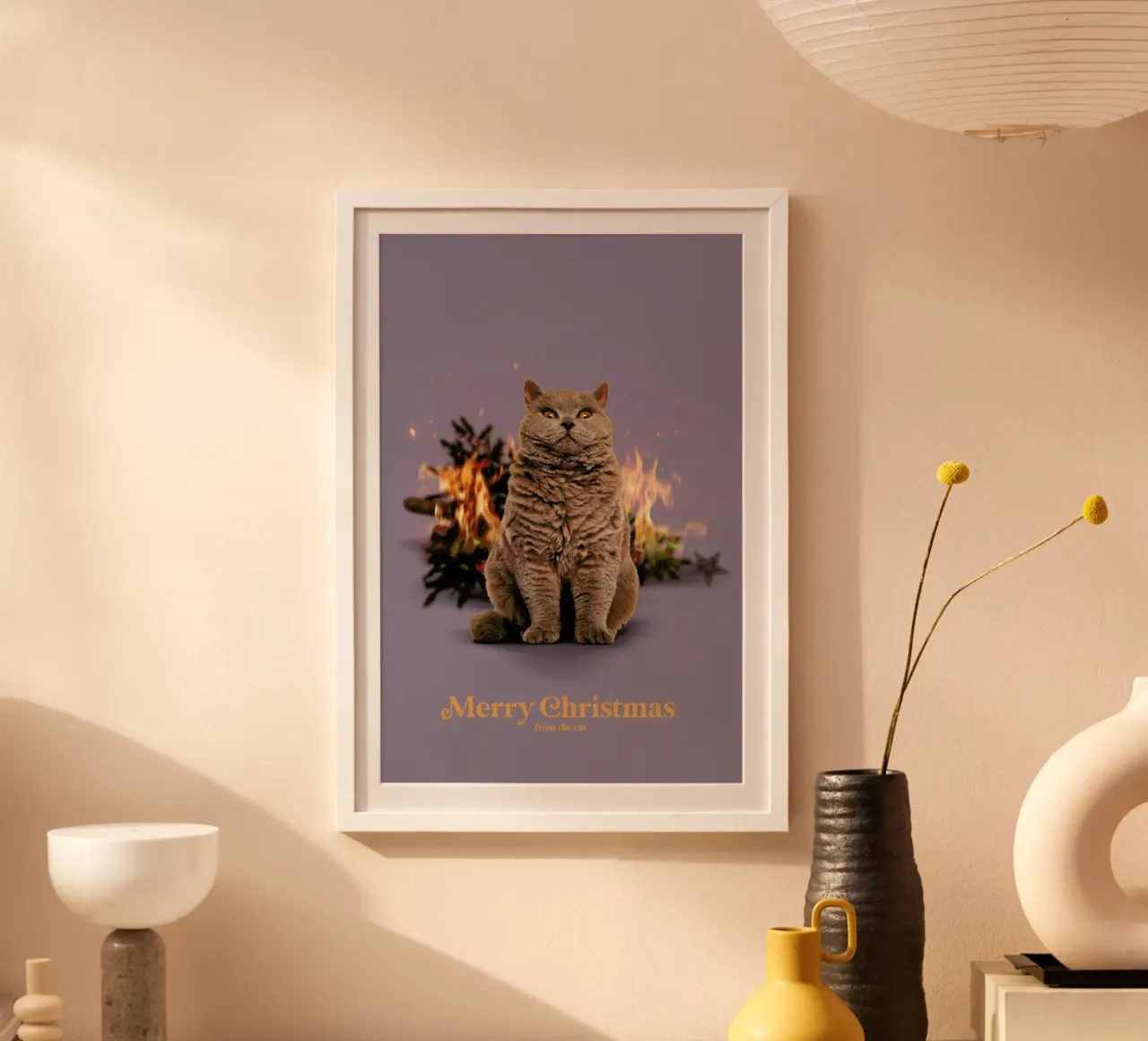 Merry Christmas From The Cat poster da Jonas Loose
