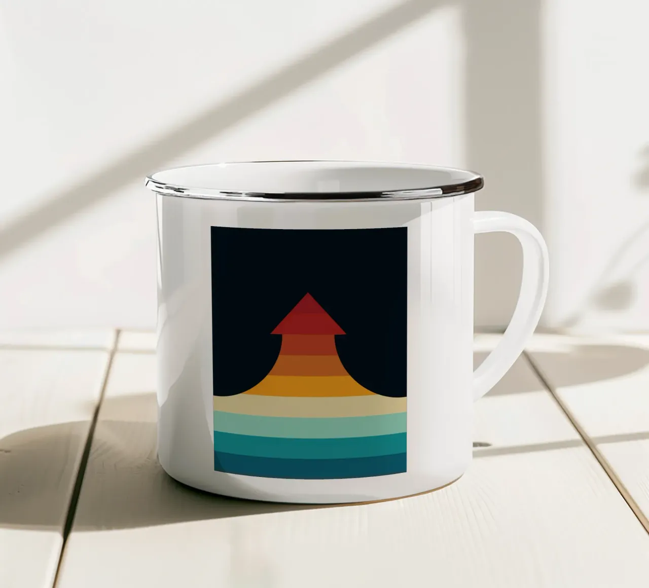 Freccia retrò Boost High tazza in smalto da Retro Boy Art