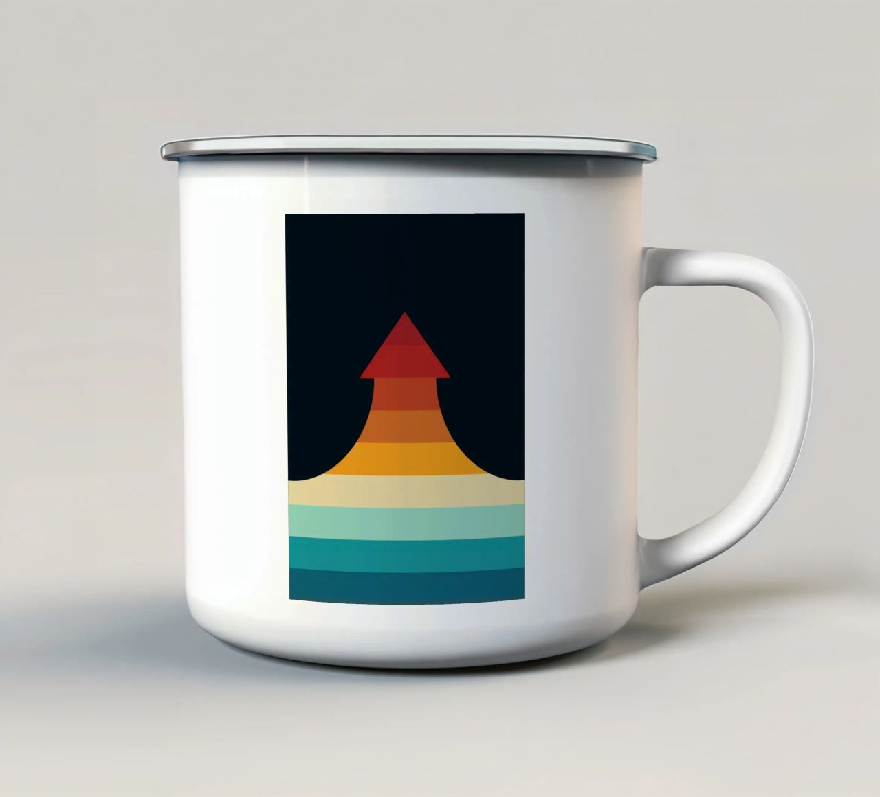 Freccia retrò Boost High tazza in smalto da Retro Boy Art